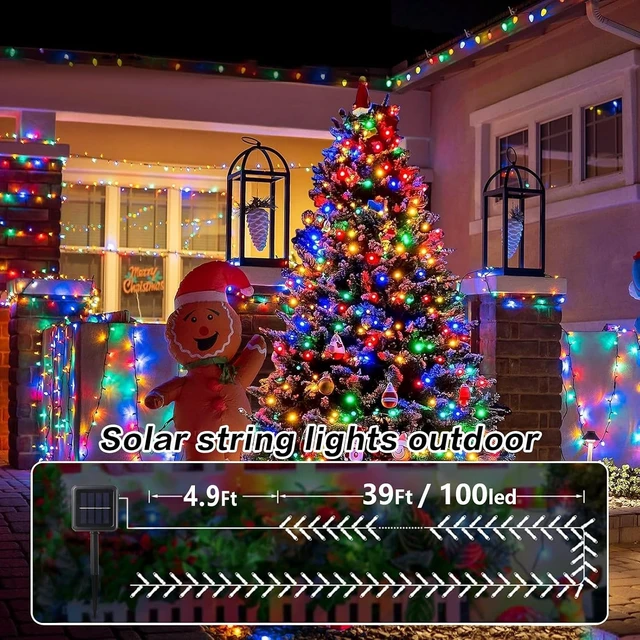 Alt view image 6 of 7 - SyouHome Solar String Lights Outdoor, 6 Pack 600 LED Solar Christmas Lights