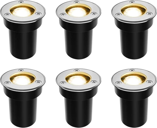 Main image of SUNRIVER Low Voltage Landscape Lights,1W Outdoor In-Ground Lights 12V-24V LED Landscape Lighting for Paver, Deck, Step, Garden, IP67 Waterproof (6 Pack Warm White)