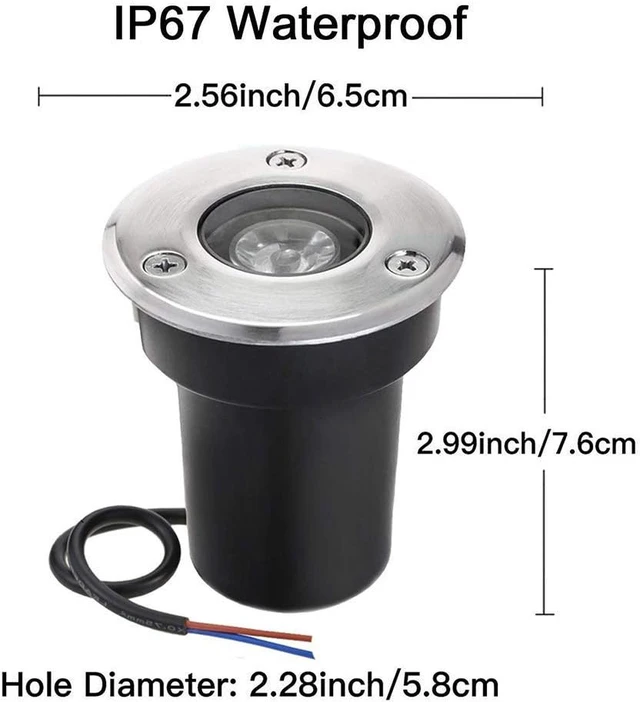 Alt view image 4 of 7 - SUNRIVER Low Voltage Landscape Lights,1W Outdoor In-Ground Lights 12V-24V LED Landscape Lighting for Paver, Deck, Step, Garden, IP67 Waterproof (6 Pack Warm White)