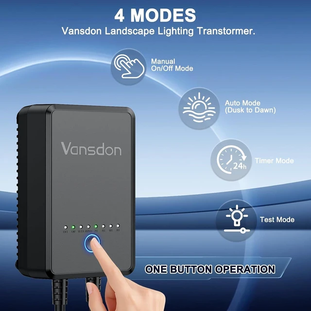 Alt view image 3 of 7 - Vansdon 100W Low Voltage Landscape Transformer,Timer & Photocell Sensor