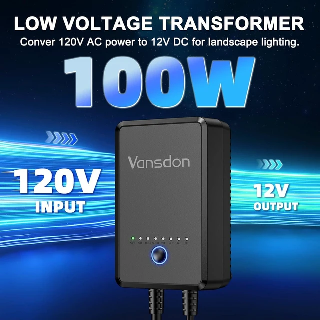 Alt view image 2 of 7 - Vansdon 100W Low Voltage Landscape Transformer,Timer & Photocell Sensor
