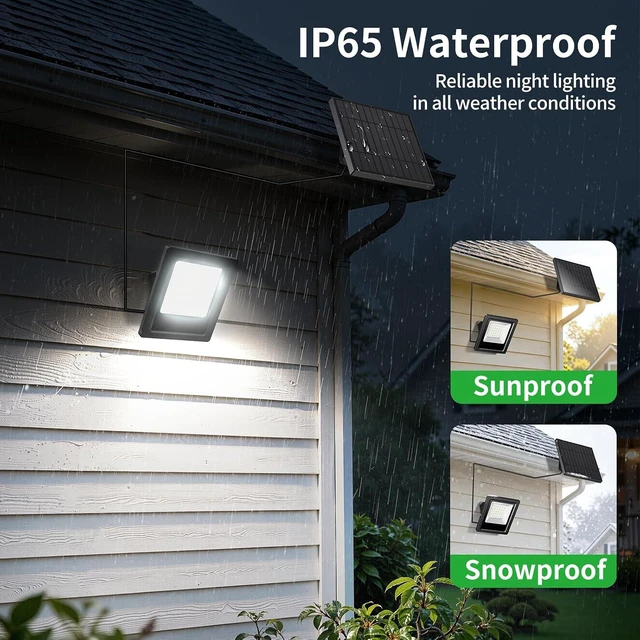 Alt view image 3 of 7 - Lightonight Solar Flood Lights Outdoor 2 Pack, 6500K Cool White