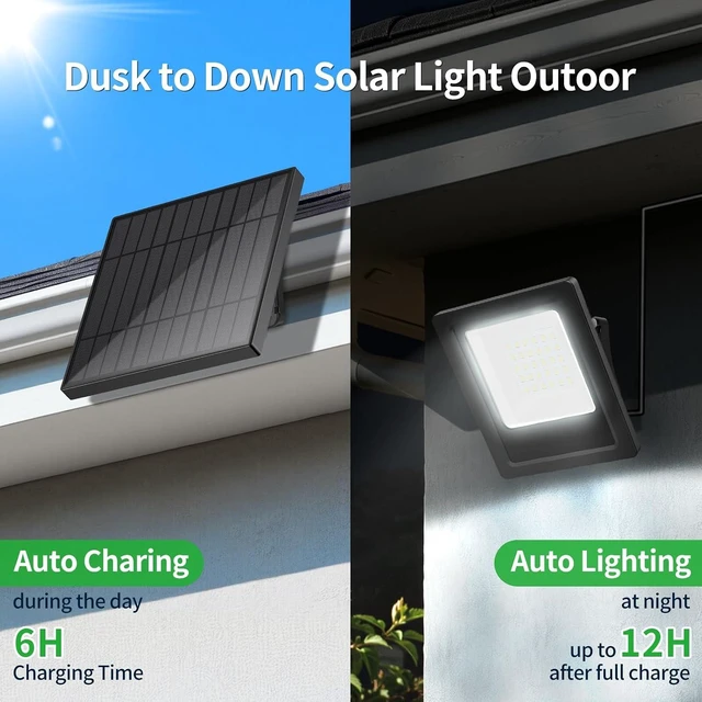 Alt view image 4 of 7 - Lightonight Solar Flood Lights Outdoor 2 Pack, 6500K Cool White