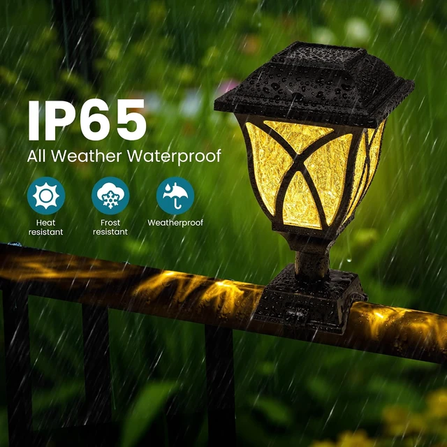 Alt view image 3 of 7 - Solar Chain Link Fence Lights, Solar Fence Lights Outdoor Waterproof, 6Pcs