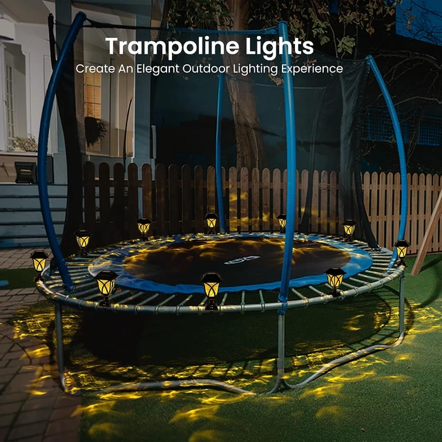 Alt view image 6 of 7 - Solar Chain Link Fence Lights, Solar Fence Lights Outdoor Waterproof, 6Pcs