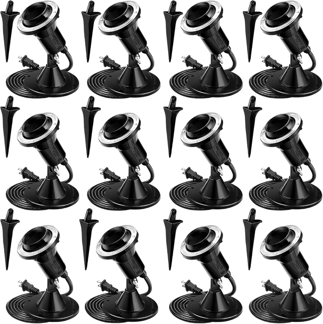 Main image of 12 Pack Halloween Outdoor Spotlight Floodlight Holder Yard, 6 ft, Black