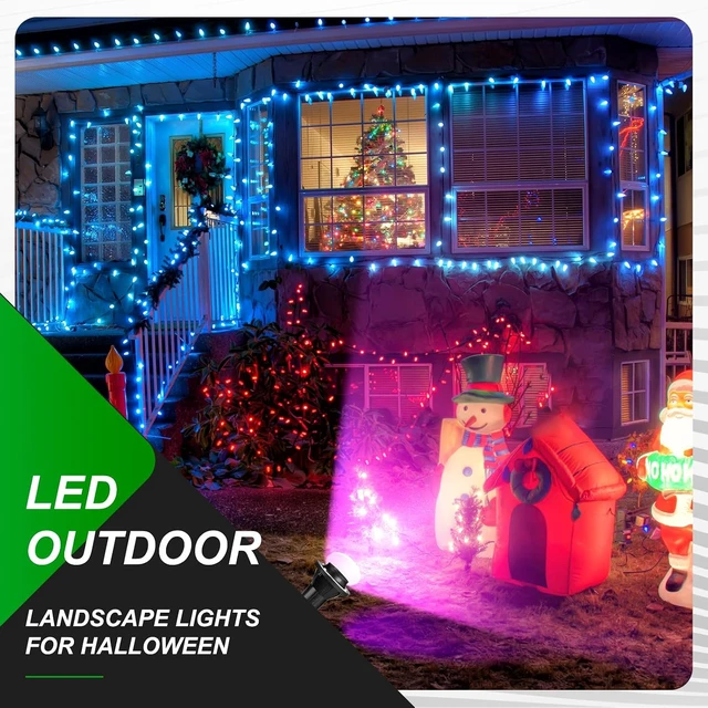 Alt view image 6 of 6 - 12 Pack Halloween Outdoor Spotlight Floodlight Holder Yard, 6 ft, Black