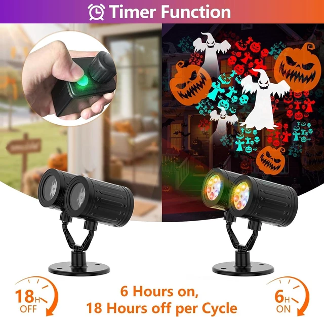Alt view image 2 of 7 - Halloween Projector Lights Outdoor Dynamic Halloween Decorations with Timer