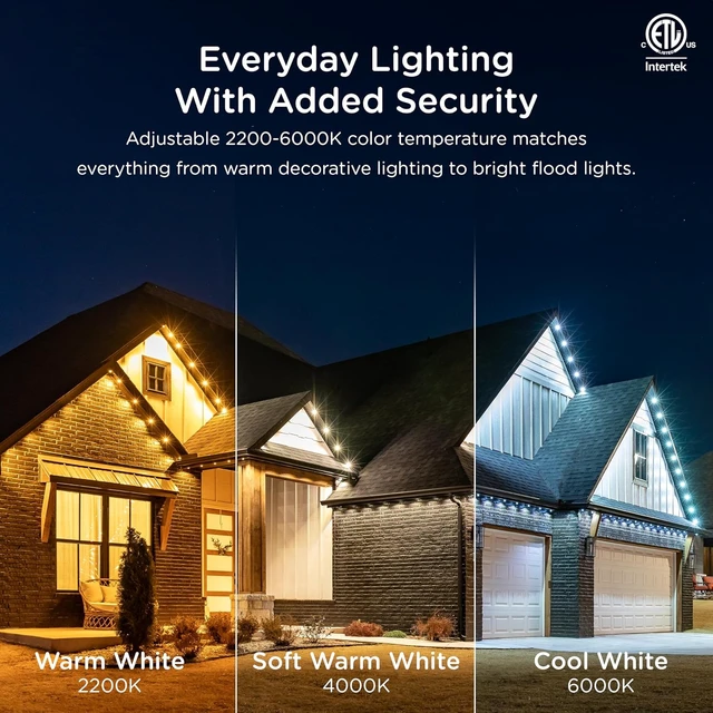 Alt view image 5 of 7 - Enbrighten Eternity Permanent Outdoor Lights, 100ft, 72 Lights