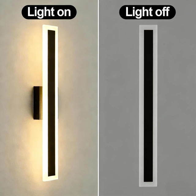 Alt view image 4 of 7 - Modern Outdoor Wall Light - 16W 3000K Warm White Wall Sconce, 2-pack