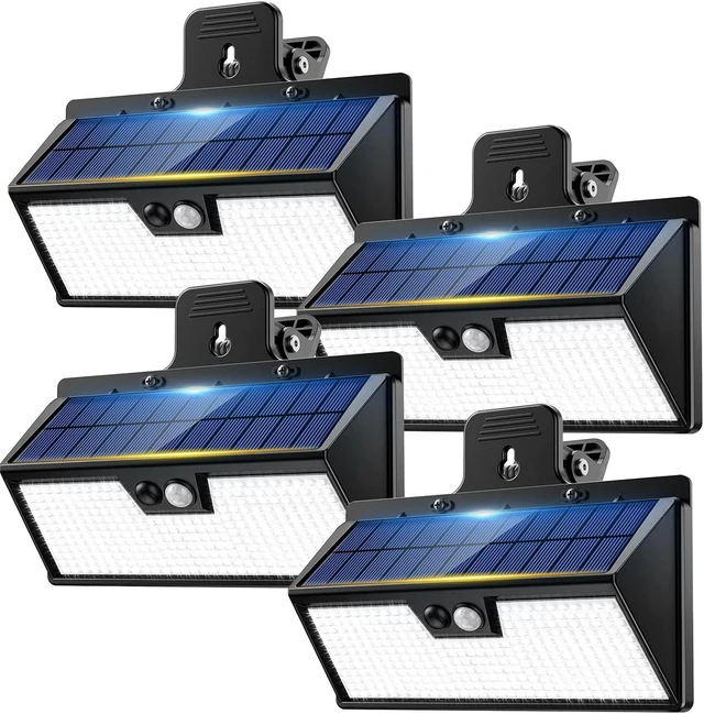 Main image of nipify 4PACK Clip On Solar Lights Outdoor 318 LED,3 Modes Solar Clip Light