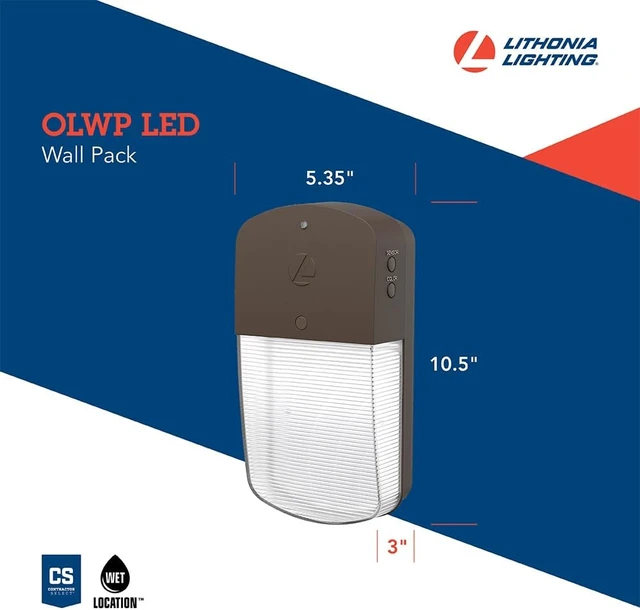 Alt view image 3 of 6 - Lithonia Lighting 5.3" Mini LED Wall Pack Outdoor Light, Dusk to Dawn