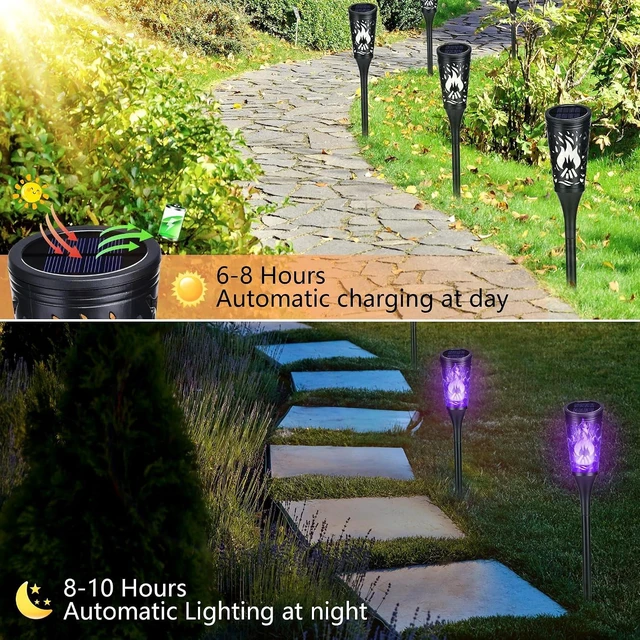 Alt view image 4 of 5 - Toodour Solar Halloween Lights Outdoor, 6 Pack Solar Torch Light Waterproof