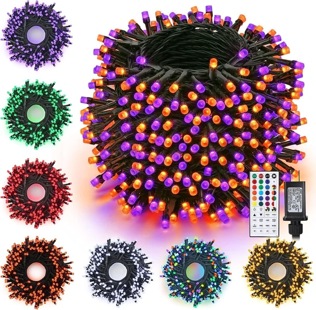 Main image of Toodour Halloween Lights RGB String Light, 131ft 350LED Orange Purple Light