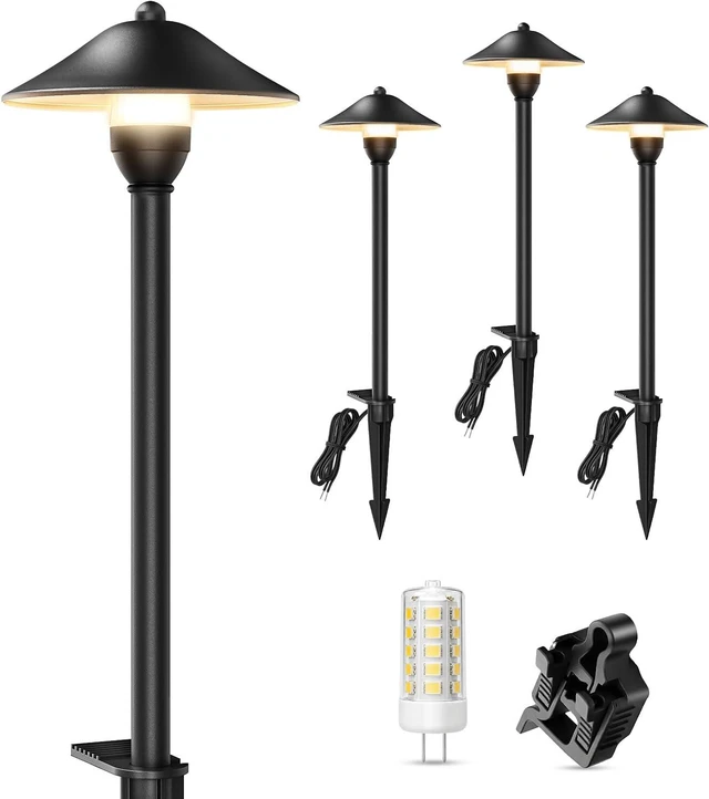 Main image of HIBOITEC 3W Low Voltage Path Light 4P 2700K with G4 Bulb Replaceable