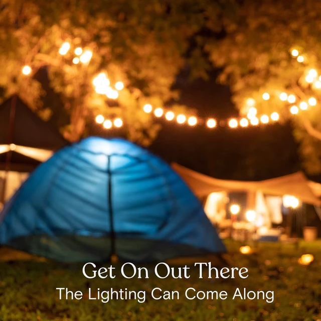 Alt view image 5 of 7 - Brightech Ambience Pro USB Powered String Lights - 24 Ft Commercial Grade Waterproof String Lights, Outdoor Shatterproof Patio Lights for Camping, Christmas, Backyard, Porch - 1W LED Soft White Light