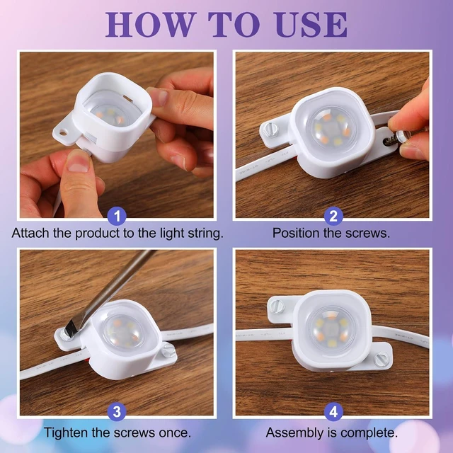 Alt view image 4 of 6 - Beeveer 70 Set Light Clips Compatible with Govee H706 H806 Pro Lights