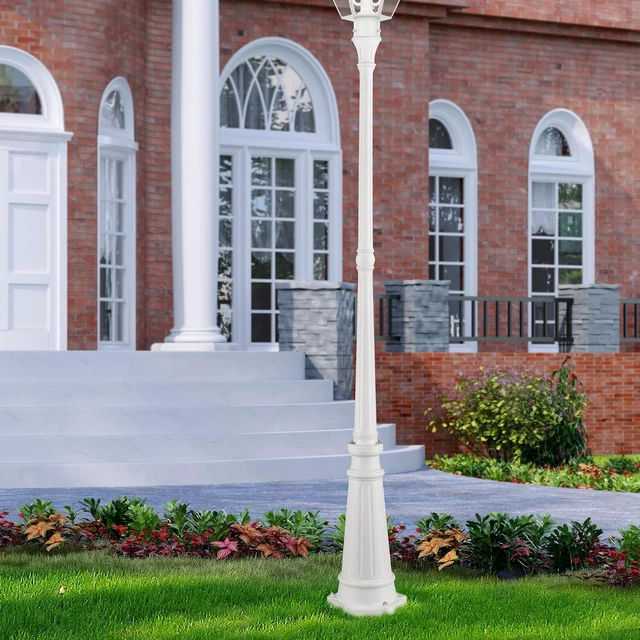 Alt view image 3 of 3 - Livex Lighting 7709-03 Outdoor Cast Aluminum Post, White 74" x 9.5"