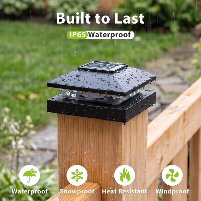 Alt view image 4 of 7 - JOFIOS 4x4 Solar Post Cap Light 24Pack, 2 Modes Waterproof for Deck Fence