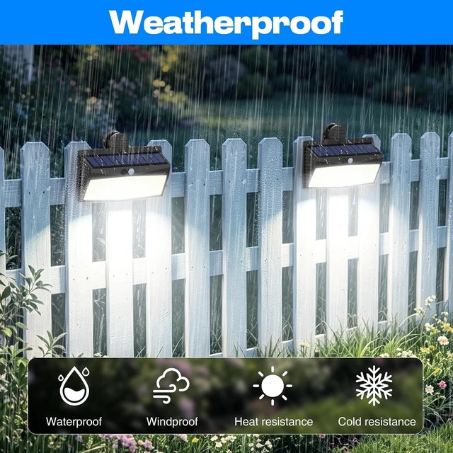 Alt view image 5 of 7 - Peasur 368 LED Clip On Solar Motion Sensor Lights Outdoor with 3 Modes