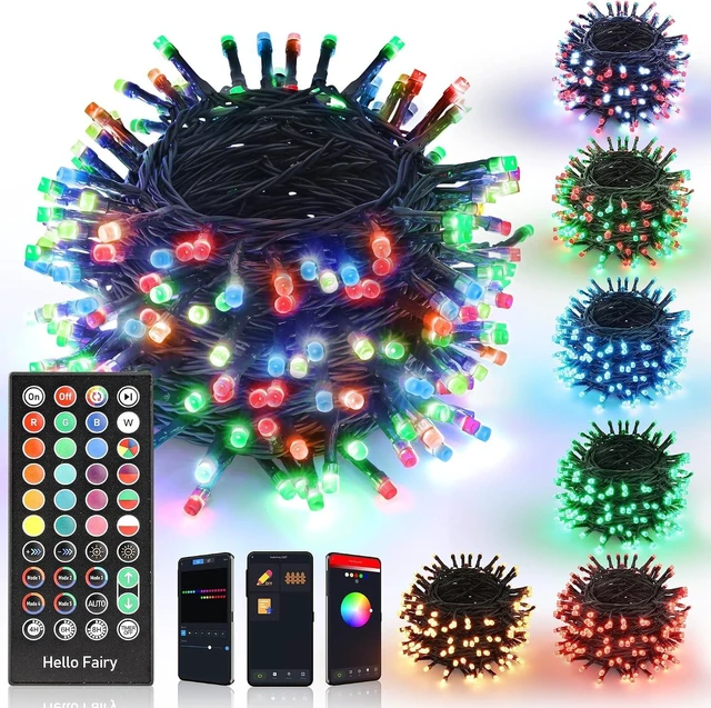 Main image of iBaycon 66FT 200 LED RGB Smart Christmas Lights Outdoor Color Changing
