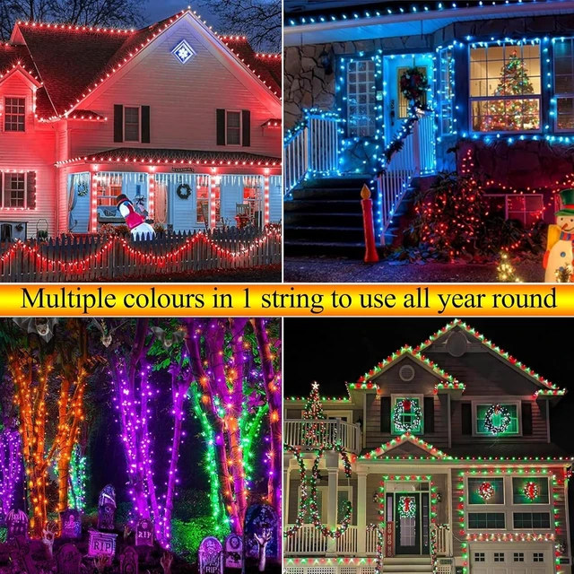 Alt view image 7 of 7 - iBaycon 66FT 200 LED RGB Smart Christmas Lights Outdoor Color Changing