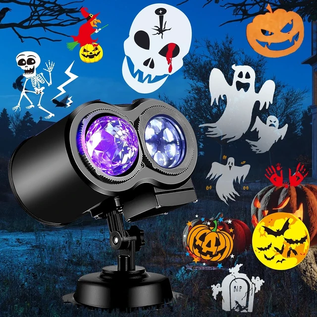 Alt view image 7 of 7 - 2026 Brighter Halloween Projector Lights,FLITI 19HD Slide (Ocean Wave & Patterns),11 Themes Waterproof Holiday Projector with Remote for Halloween,Christmas Decorations Outdoor or Indoors