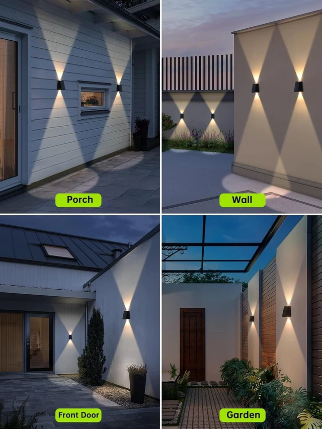 Alt view image 4 of 7 - Solar Wall Lights Outdoor Up Down Waterproof Dusk to Dawn for House, Garage