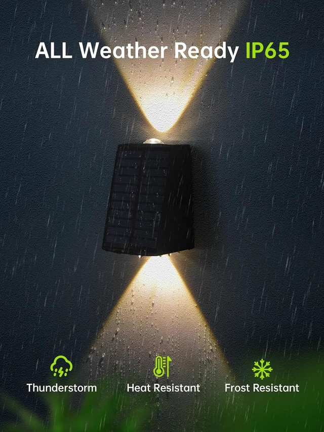 Alt view image 7 of 7 - Solar Wall Lights Outdoor Up Down Waterproof Dusk to Dawn for House, Garage