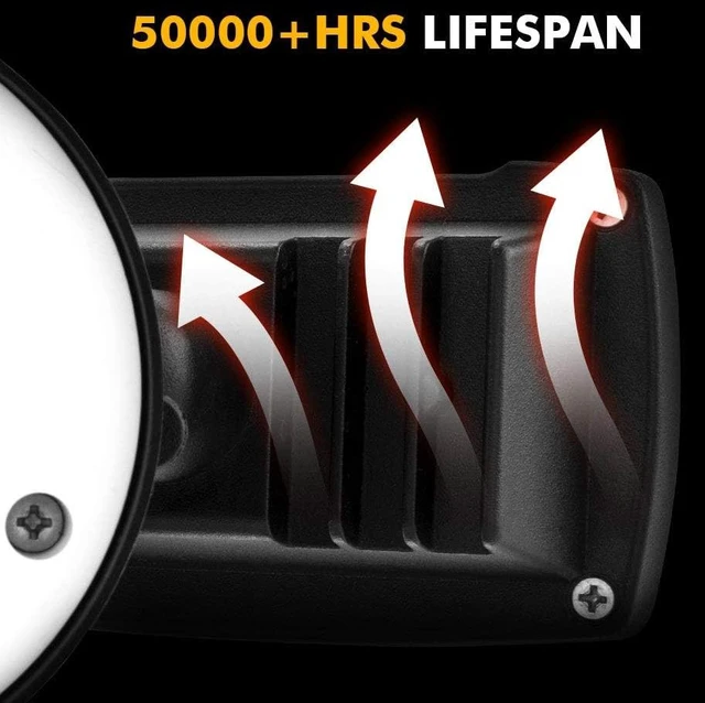 Alt view image 4 of 7 - LUTEC LED 3500 Lumen 32W 5000K Integrated Dual-Head Floodlight Outdoor Dusk to Dawn Waterproof Exterior Security Wall Light for Patio Garden Yard
