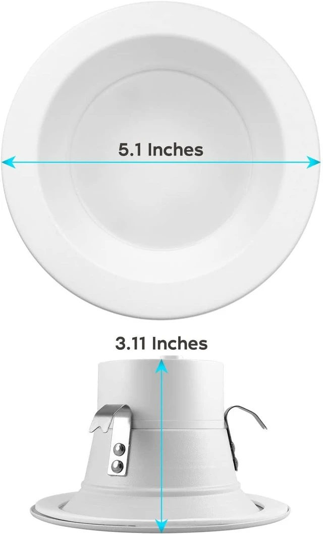Alt view image 3 of 6 - LUXRITE 4 Inch LED Recessed Can Lights, 14W=75W, 950 Lumens CRI 90, 16 Pack