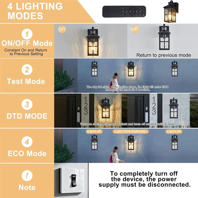 Alt view image 4 of 7 - Porch Lights with GFCI Outlet with Remote