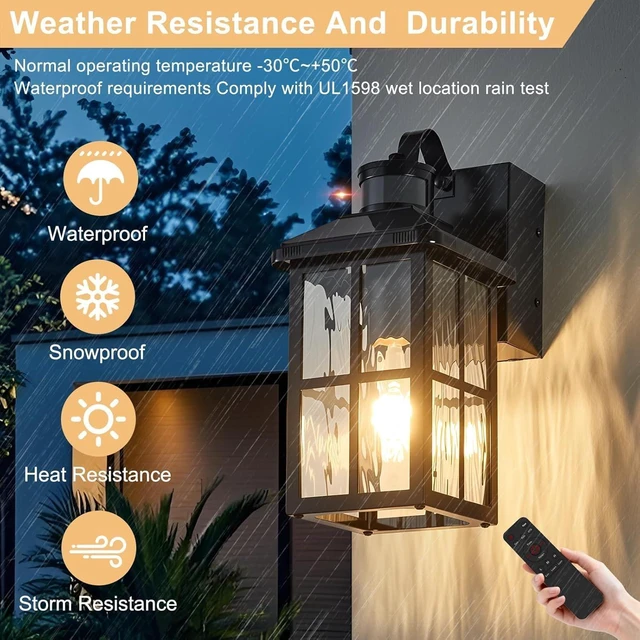 Alt view image 6 of 7 - Porch Lights with GFCI Outlet with Remote