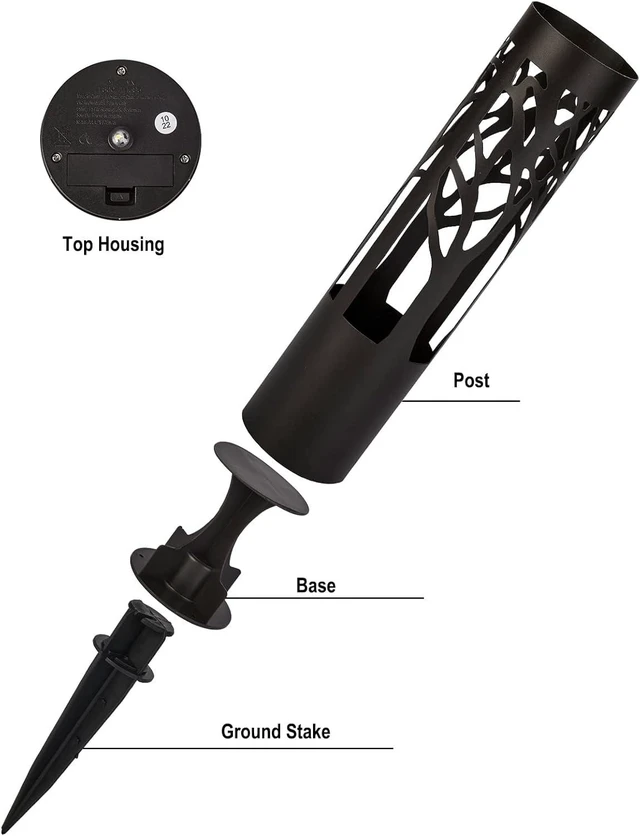 Alt view image 4 of 5 - 4 Pack Replacement Top Housing for PUMPSUN Solar Landscape Lighting