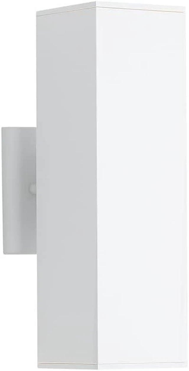 Main image of Cerdeco 13" White Square Modern Outdoor Wall Light Exterior Wall Sconce