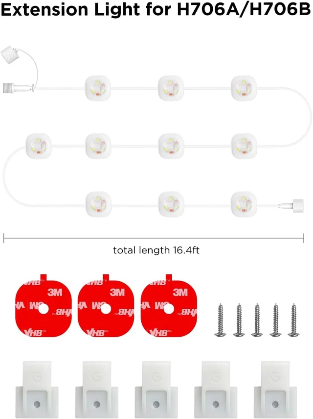 Alt view image 2 of 7 - Govee 16.4ft Extension Lights Parts for Permanent Outdoor Lights Pro, White