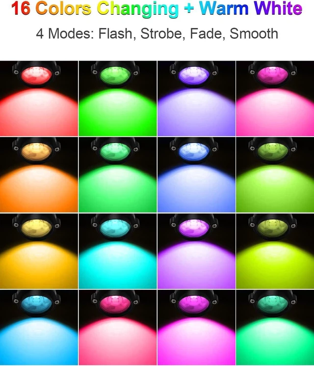 Alt view image 3 of 6 - ZUCKEO 10W LED Spot Lights Indoor RGBW Color Changing Uplighting Indoor with Remote, 120V Christmas Spotlight Up Lights Plug in, Accent Landscape Lighting with Switch for House Halloween Decor(1Pack)