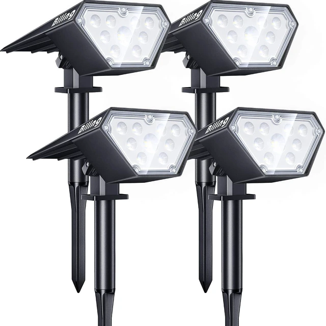 Main image of Biling Solar Spot Lights Outdoor Waterproof Bright 700 Lumen White 4 Pack