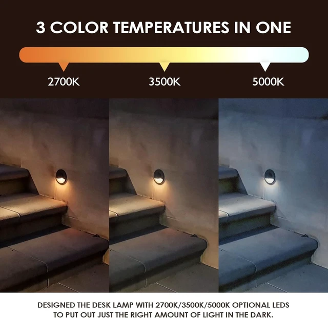 Alt view image 2 of 7 - LED Low Voltage Deck Lights Outdoor Waterproof,6-Pack 3CCT Deck Lighting Fixtures Landscape Step,3W,12V-24V AC/DC Die-cast Aluminum Housing Fence Lamp Wired 2700K/3500K/5000K (Black)