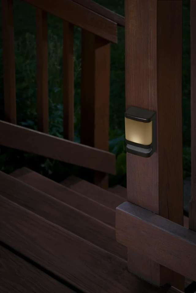 Alt view image 5 of 5 - Xodus Battery Operated LED Deck & Stair Light, Motion Sensor, Black, 3 Pack