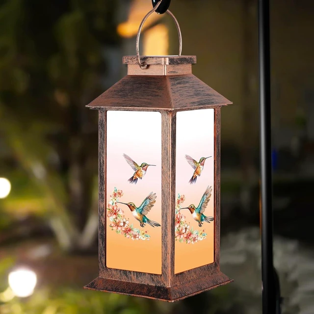 Main image of Solar Lantern Outdoor Waterproof Hummingbird Hanging Light Birthday Gifts
