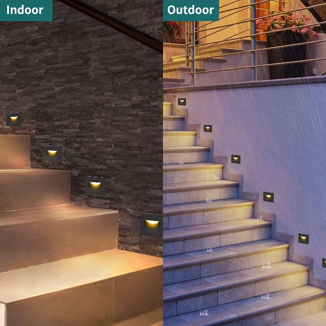 Alt view image 7 of 7 - kadision 120V Dimmable LED Step Lights, 3000K/4000K/5000K, 4-Pack