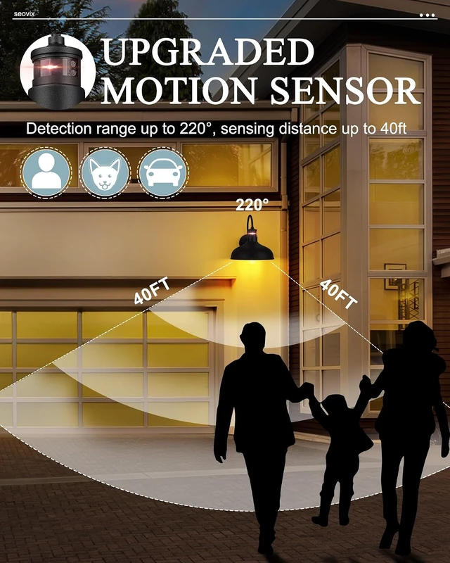 Alt view image 2 of 7 - 12" Motion Sensor Outdoor Wall Light Dusk to Dawn Gooseneck IP65
