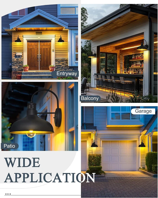 Alt view image 7 of 7 - 12" Motion Sensor Outdoor Wall Light Dusk to Dawn Gooseneck IP65