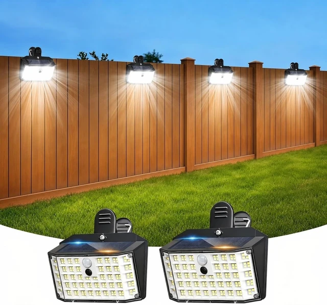Main image of Clip on Solar Lights Outdoor, Motion Sensor Fence Lights