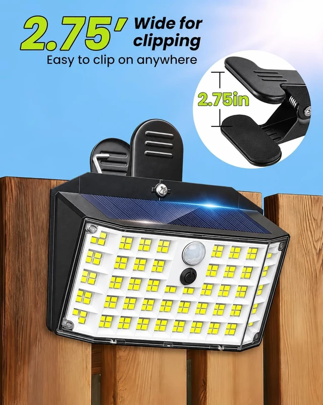 Alt view image 4 of 7 - Clip on Solar Lights Outdoor, Motion Sensor Fence Lights