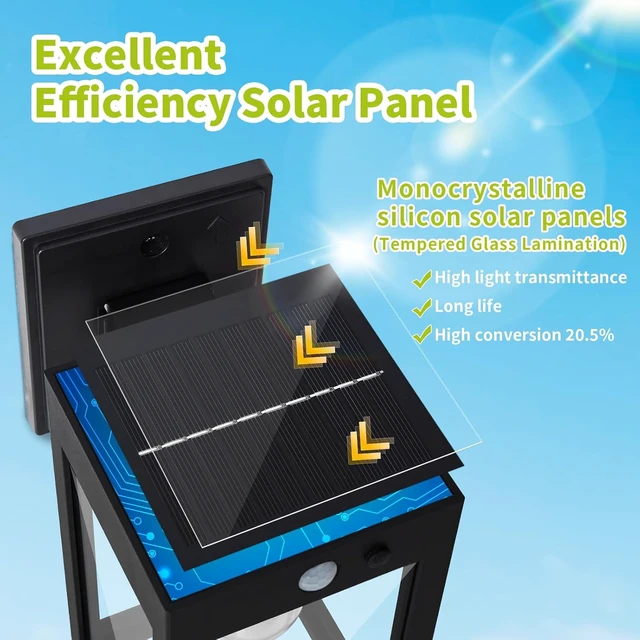 Alt view image 2 of 7 - Solar Outdoor Wall Lights Dusk to Dawn 2 Pack