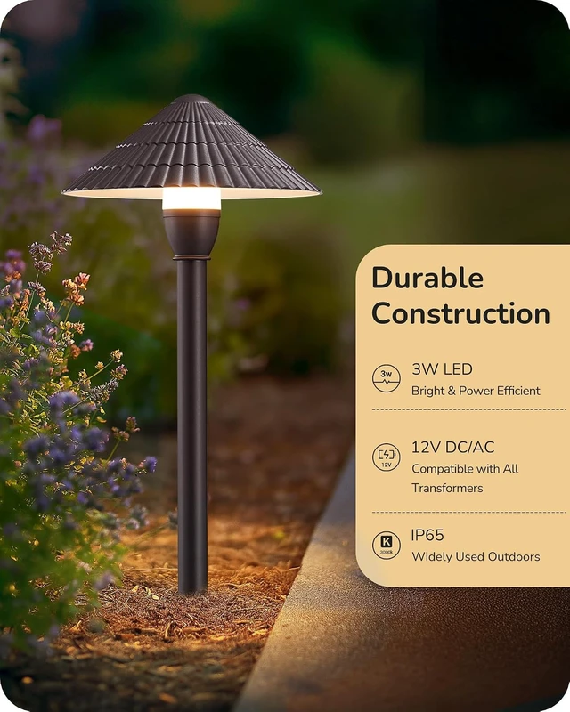 Alt view image 3 of 7 - EDISHINE Low Voltage Landscape Lighting, LED 5CCT Pathway Lights 4 Pack