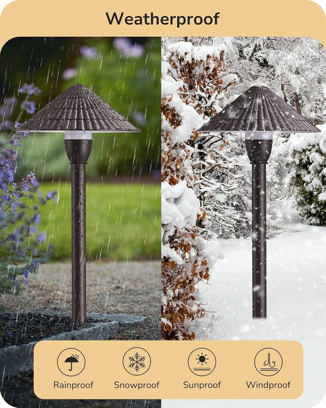 Alt view image 5 of 7 - EDISHINE Low Voltage Landscape Lighting, LED 5CCT Pathway Lights 4 Pack