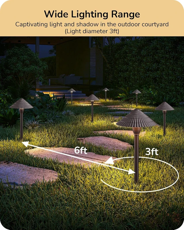 Alt view image 4 of 7 - EDISHINE Low Voltage Landscape Lighting, LED 5CCT Pathway Lights 4 Pack